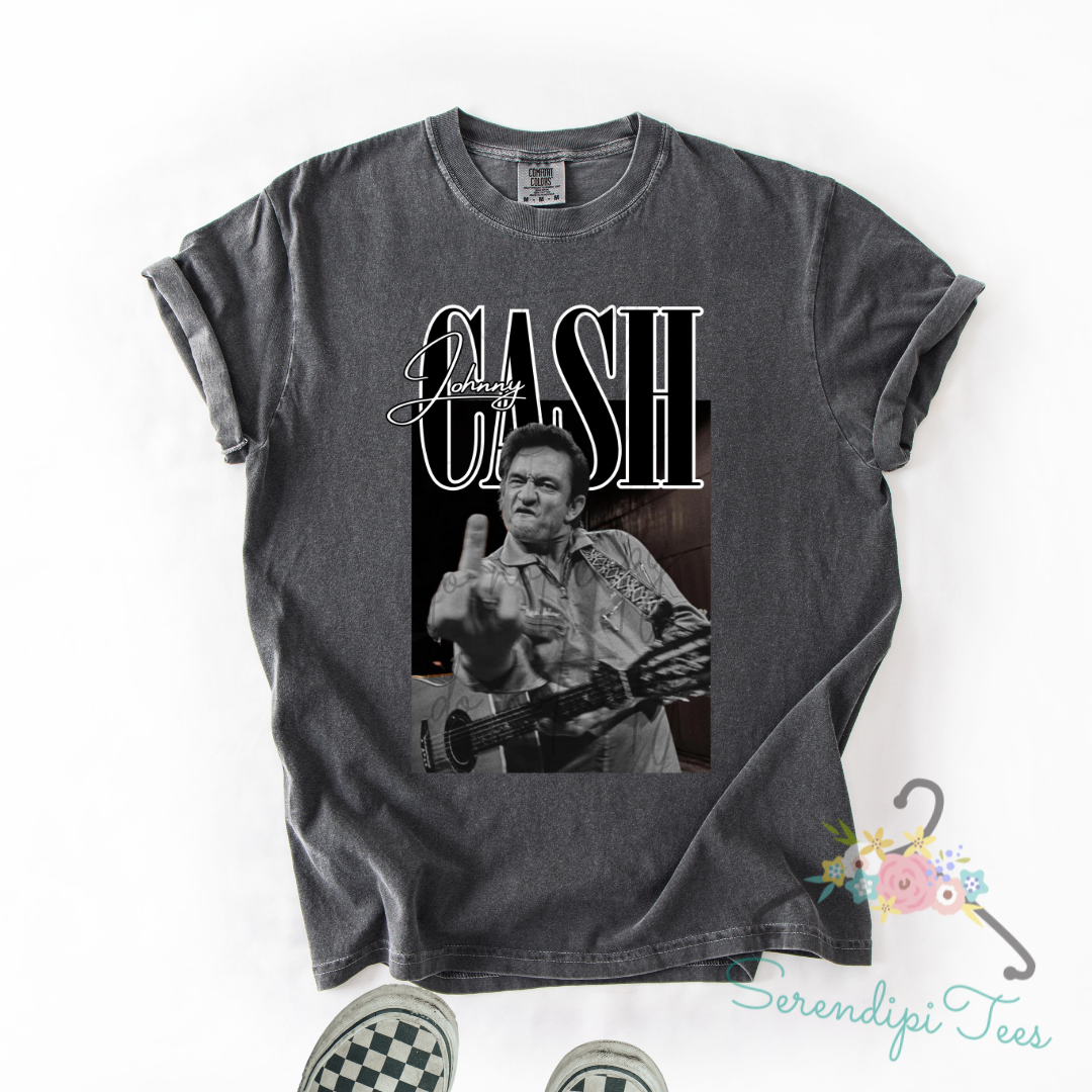 90s Johnny Cash Middle Finger