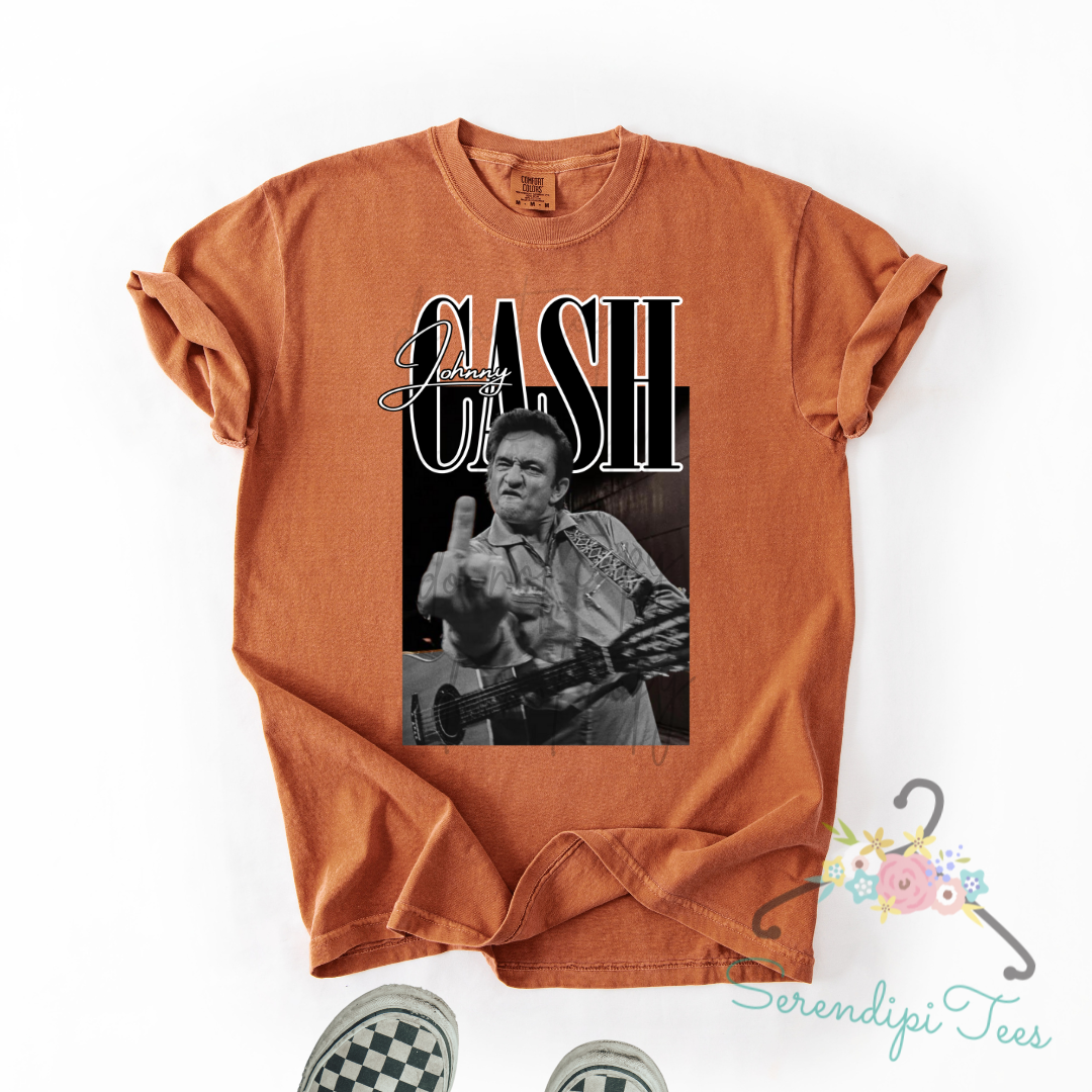 90s Johnny Cash Middle Finger