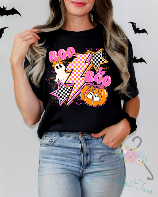 Colorful Checkered Boo